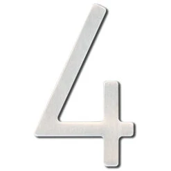 HouseArt Stainless Steel 8" (203mm) House Numbers - (Brushed Stainless Steel) -Amerock Sales Shop 0302 0308 0333 bs 4 big