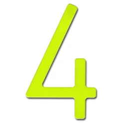 HouseArt Stainless Steel 5" (128mm) House Numbers, Adhesive Mount - (Key Lime) -Amerock Sales Shop 0302 0308 0333 kl 4 big