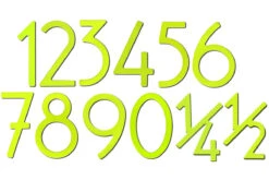 HouseArt Stainless Steel 5" (128mm) House Numbers, Adhesive Mount - (Key Lime) -Amerock Sales Shop 0302 0308 0333 houseart 0 9 key lime big