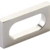 Schaub And Company Cafe 2" (51mm) Center-to-Center Modern Oval Slot Cabinet Pull (Brushed Nickel)