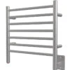 Amba Radiant Plug-in Or Hardwired Small Straight Towel Warmer - 20-3/8" (518mm)W X 21-1/4" (540mm)H- Wall Mounted (Brushed Stainless Steel)