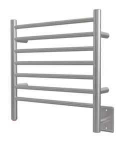 Amba Radiant Plug-in Or Hardwired Small Straight Towel Warmer - 20-3/8" (518mm)W X 21-1/4" (540mm)H- Wall Mounted (Brushed Stainless Steel)