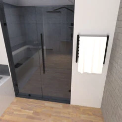 Amba Radiant Plug-in Or Hardwired Small Straight Towel Warmer - 20-3/8" (518mm)W X 21-1/4" (540mm)H- Wall Mounted (Matte Black) -Amerock Sales Shop ATW RWHS SMB beauty big