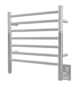 Amba Radiant Plug-in Or Hardwired Small Straight Towel Warmer - 20-3/8" (518mm)W X 21-1/4" (540mm)H- Wall Mounted (Polished Stainless Steel)
