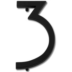 Atlas Homewares Avalon 6" (152mm) House Numbers - (Matte Black) -Amerock Sales Shop ahw avn3 l bl big