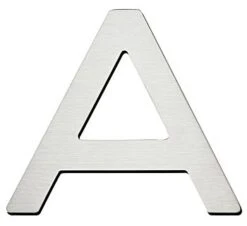 Atlas Homewares Paragon 4" (102mm) House Numbers & Letters, Adhesive Mount - (Brushed Stainless Steel) -Amerock Sales Shop ahw pgla ss huge
