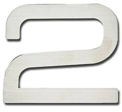 Atlas Homewares Paragon 4" (102mm) House Numbers & Letters, Adhesive Mount - (Brushed Stainless Steel) -Amerock Sales Shop ahw pgn2 ss huge