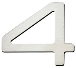 Atlas Homewares Paragon 4" (102mm) House Numbers & Letters, Adhesive Mount - (Brushed Stainless Steel) -Amerock Sales Shop ahw pgn4 ss big