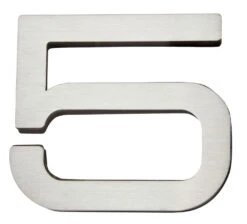 Atlas Homewares Paragon 4" (102mm) House Numbers & Letters, Adhesive Mount - (Brushed Stainless Steel) -Amerock Sales Shop ahw pgn5 ss big