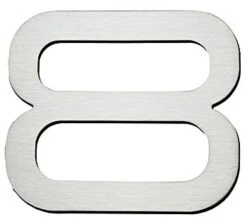Atlas Homewares Paragon 4" (102mm) House Numbers & Letters, Adhesive Mount - (Brushed Stainless Steel) -Amerock Sales Shop ahw pgn8 ss huge