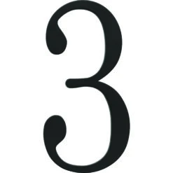 Atlas Homewares Traditionalist 6" (152mm) House Numbers - (Black) -Amerock Sales Shop ahw trn3 bl big 1