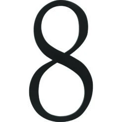 Atlas Homewares Traditionalist 6" (152mm) House Numbers - (Black) -Amerock Sales Shop ahw trn8 bl big 1