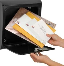 CLOSEOUT SPECIAL! - Architectural Mailboxes Sienna Wall Mounted Mailbox (Black) -Amerock Sales Shop amb 2596b 10 studio open door mail big