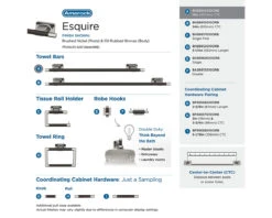 Amerock Esquire 18" (457mm) Towel Bar 29 Amerock Esquire 18" (457mm) Towel Bar -Amerock Sales Shop ame bh26614g10orb collection big