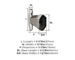 Amerock St. Vincent Single Robe Hook -Amerock Sales Shop ame bh36040g10 dimensions big