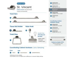 Amerock St. Vincent Single Post Toilet Paper Holder -Amerock Sales Shop ame bh36041g10 collection big