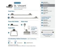 Amerock St. Vincent 24" (610mm) Towel Bar -Amerock Sales Shop ame bh36044g10 collection big