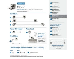 Amerock Glacio Towel Ring -Amerock Sales Shop ame bh36062cg10 collection big