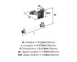 Amerock Glacio Towel Ring -Amerock Sales Shop ame bh36062cg10 dimensions big