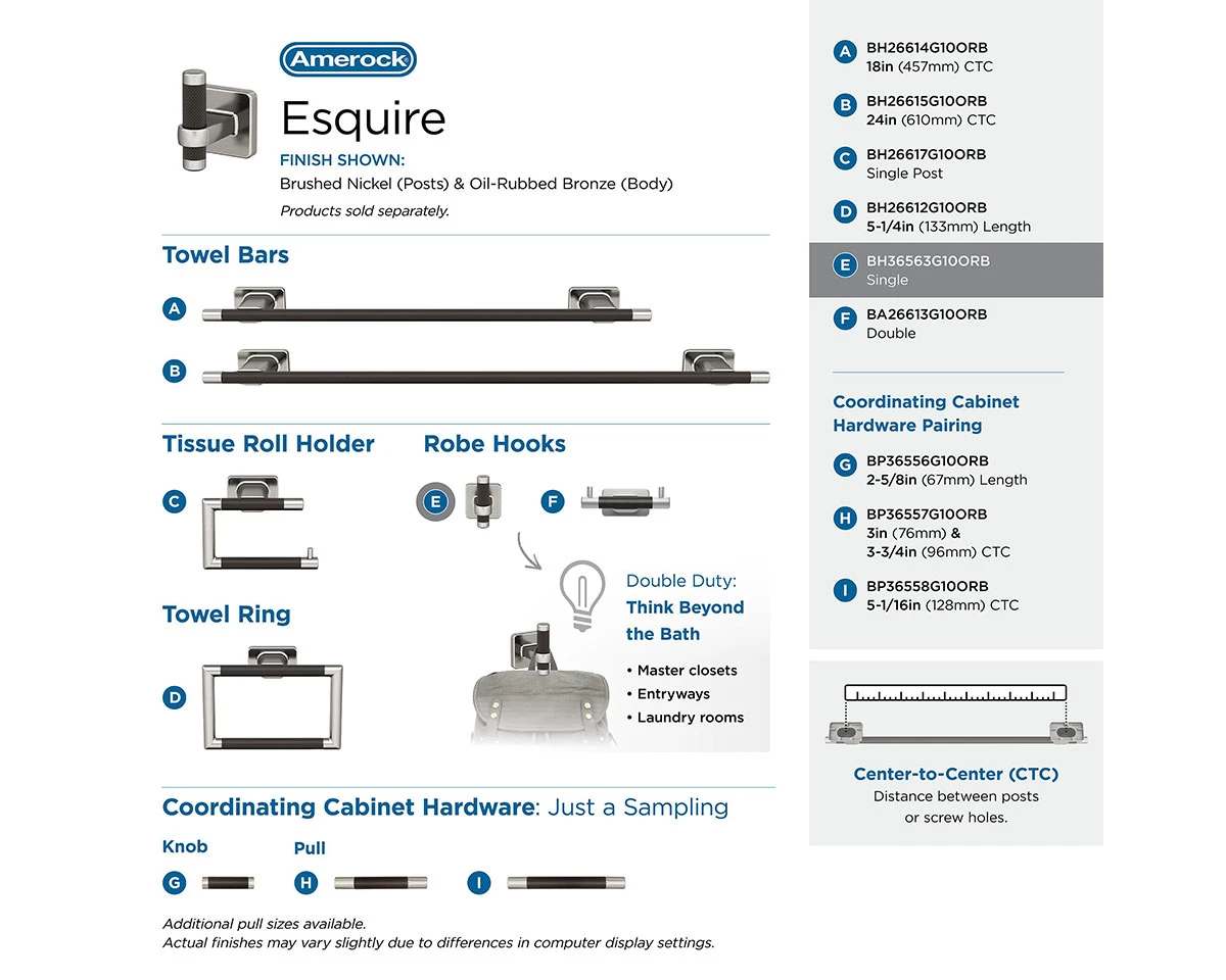 Amerock Esquire Single Robe Hook 9 Amerock Esquire Single Robe Hook - Image 9