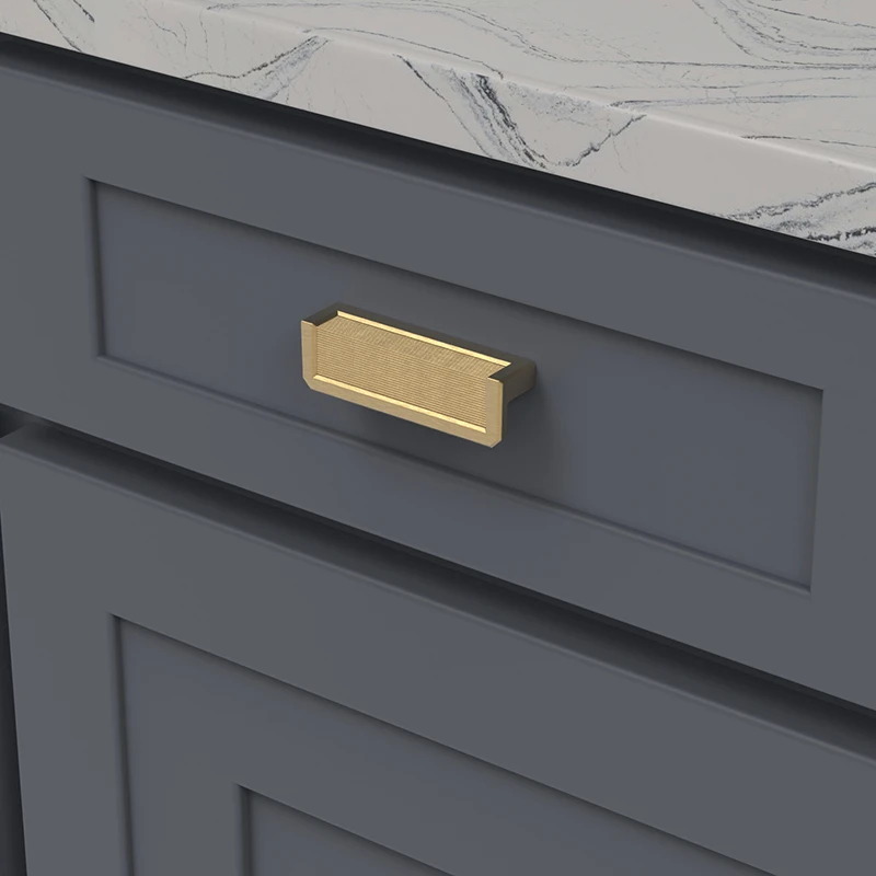 Belwith Keeler Bijou Linea 3-5/8" (92mm) Cabinet Pull (Brushed Golden Brass) 3 Belwith Keeler Bijou Linea 3-5/8" (92mm) Cabinet Pull (Brushed Golden Brass) - Image 3