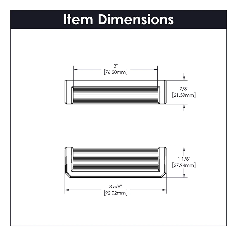 Belwith Keeler Bijou Linea 3-5/8" (92mm) Cabinet Pull (Brushed Golden Brass) 4 Belwith Keeler Bijou Linea 3-5/8" (92mm) Cabinet Pull (Brushed Golden Brass) - Image 4