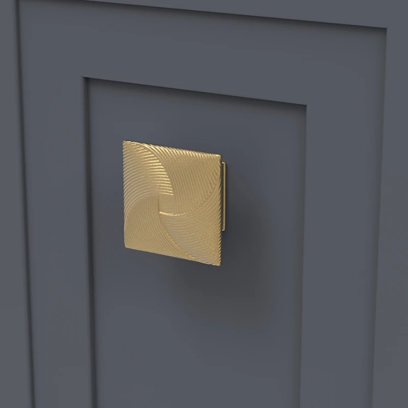 Belwith Keeler Bijou Tempest 3-1/2" (89mm) Cabinet Knob (Brushed Golden Brass) 3 Belwith Keeler Bijou Tempest 3-1/2" (89mm) Cabinet Knob (Brushed Golden Brass) - Image 3