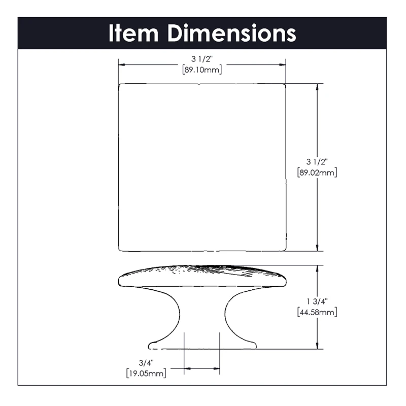 Belwith Keeler Bijou Tempest 3-1/2" (89mm) Cabinet Knob (Brushed Golden Brass) 4 Belwith Keeler Bijou Tempest 3-1/2" (89mm) Cabinet Knob (Brushed Golden Brass) - Image 4