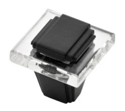 Belwith Keeler Belleclaire 1-1/4" (32mm) Square Cabinet Knob (Matte Black)