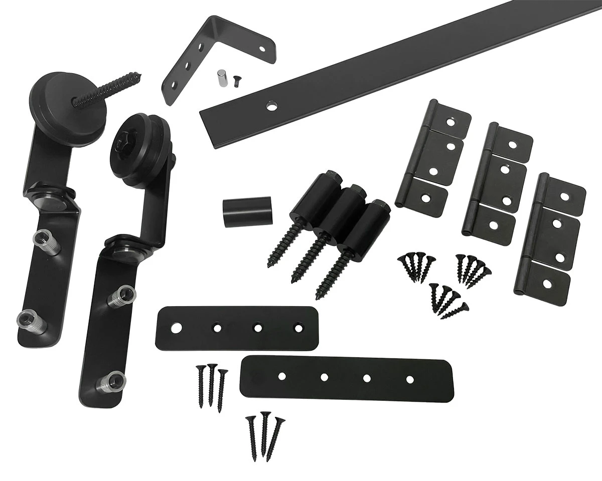 BarnFold 2-Panel 64" (1626mm) Bi-Fold Barn Door Track Set - (50 Lb.) 1 BarnFold 2-Panel 64" (1626mm) Bi-Fold Barn Door Track Set - (50 Lb.)