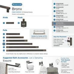 Amerock Bronx 8" (203mm) Center-to-Center Cabinet Pull (Oil Rubbed Bronze) -Amerock Sales Shop bp36562orb bronx collection big