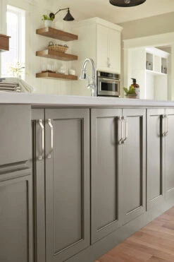 Amerock Jolene 7-9/16" (192mm) Center-to-Center Cabinet Pull (Silver Champagne) -Amerock Sales Shop bp4584192sc jolene lifestyle1 big