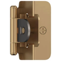 Amerock 1/2" Overlay Double Demountable Partial Wrap Self Closing Cabinet Hinge - PAIR -Amerock Sales Shop champagne bronze hinge amerock functional hardware self closing demountable bpr8704cz silo primary 22 big