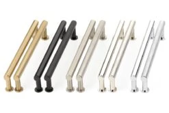 Schaub And Company Pub House 3-1/2" (89mm) Center-to-Center Knurled Cabinet Pull (Polished Chrome) -Amerock Sales Shop collect schaub pub house finishes and textures big 10