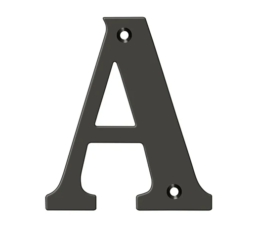 Deltana 4" (102mm) Solid Brass House Letters - (Oil Rubbed Bronze) 1 Deltana 4" (102mm) Solid Brass House Letters - (Oil Rubbed Bronze)