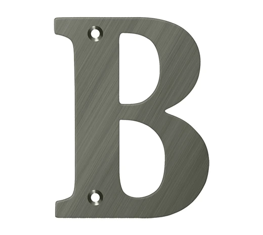 Deltana 4" (102mm) Solid Brass House Letters - (Antique Nickel) 2 Deltana 4" (102mm) Solid Brass House Letters - (Antique Nickel) - Image 2