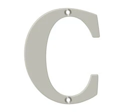 Deltana 4" (102mm) Solid Brass House Letters - (Satin Nickel) -Amerock Sales Shop del rl4c 15 big