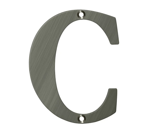 Deltana 4" (102mm) Solid Brass House Letters - (Antique Nickel) 3 Deltana 4" (102mm) Solid Brass House Letters - (Antique Nickel) - Image 3