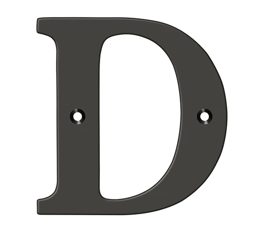 Deltana 4" (102mm) Solid Brass House Letters - (Oil Rubbed Bronze) 4 Deltana 4" (102mm) Solid Brass House Letters - (Oil Rubbed Bronze) - Image 4