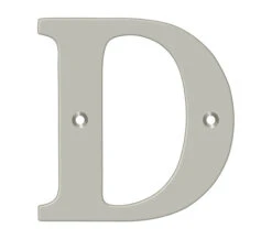 Deltana 4" (102mm) Solid Brass House Letters - (Satin Nickel) -Amerock Sales Shop del rl4d 15 big