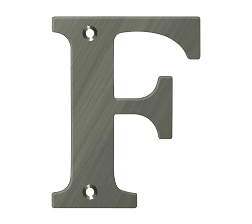 Deltana 4" (102mm) Solid Brass House Letters - (Antique Nickel) 6 Deltana 4" (102mm) Solid Brass House Letters - (Antique Nickel) - Image 6