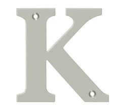 Deltana 4" (102mm) Solid Brass House Letters - (Satin Nickel) -Amerock Sales Shop del rl4k 15 big