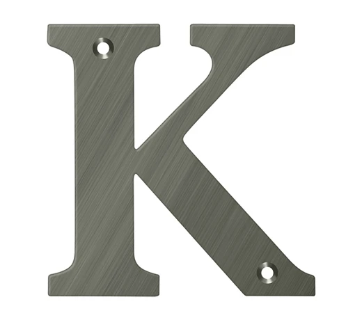 Deltana 4" (102mm) Solid Brass House Letters - (Antique Nickel) 11 Deltana 4" (102mm) Solid Brass House Letters - (Antique Nickel) - Image 11