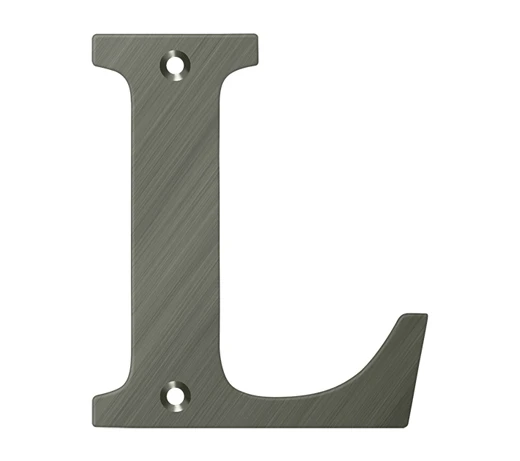 Deltana 4" (102mm) Solid Brass House Letters - (Antique Nickel) 12 Deltana 4" (102mm) Solid Brass House Letters - (Antique Nickel) - Image 12