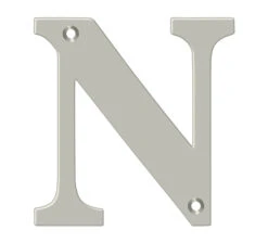 Deltana 4" (102mm) Solid Brass House Letters - (Satin Nickel) -Amerock Sales Shop del rl4n 15 big