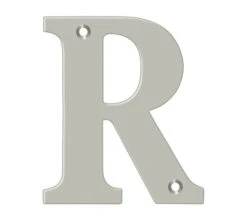 Deltana 4" (102mm) Solid Brass House Letters - (Satin Nickel) -Amerock Sales Shop del rl4r 15 big