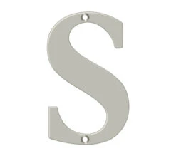 Deltana 4" (102mm) Solid Brass House Letters - (Satin Nickel) -Amerock Sales Shop del rl4s u15 big