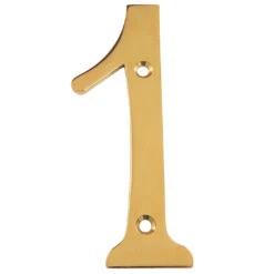 Deltana 4" (102mm) Solid Brass House Numbers - (PVD Polished Brass) -Amerock Sales Shop del rn4 1cr003 big 1