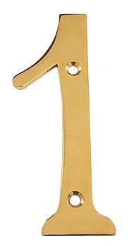 Deltana 6" (152mm) Solid Brass House Numbers - (PVD Polished Brass)