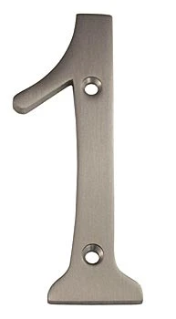 Deltana 6" (152mm) Solid Brass House Numbers - (Satin Nickel)